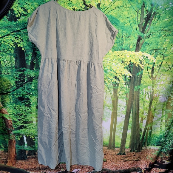 (3403-5) No Name Tag, Women's Green Dress , Slip on, Size XXL, - Picture 7 of 12